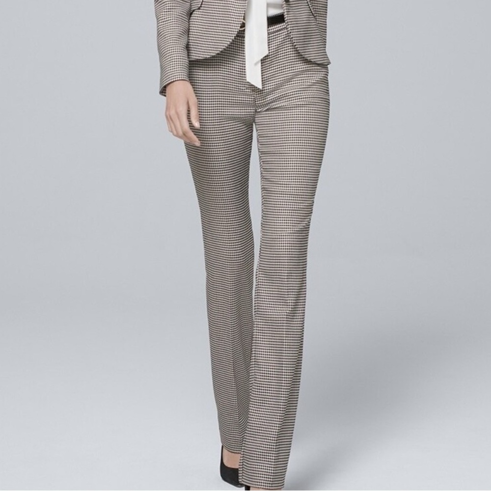 White House Black Market Checkered Trousers